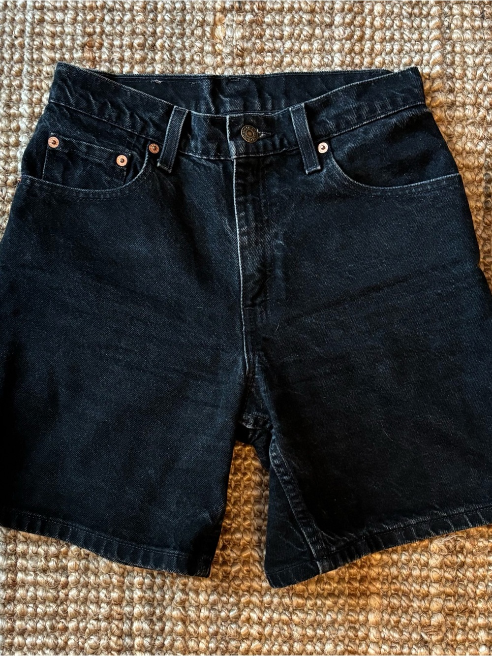 Levi’s Black Denim Shorts Waist 25